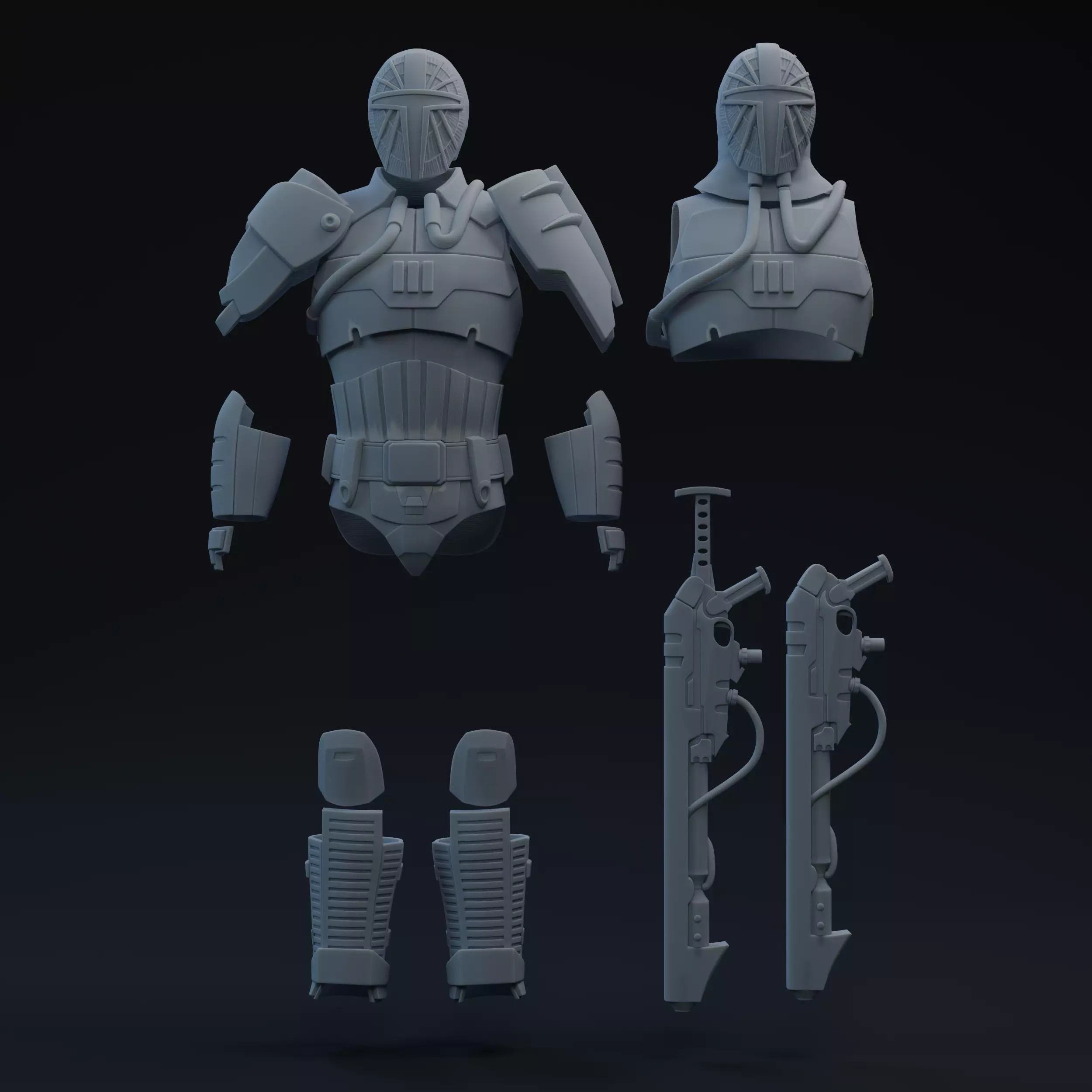 One Twelfth Scale TOR The Ultimate Mando Printable Kit 3D print model