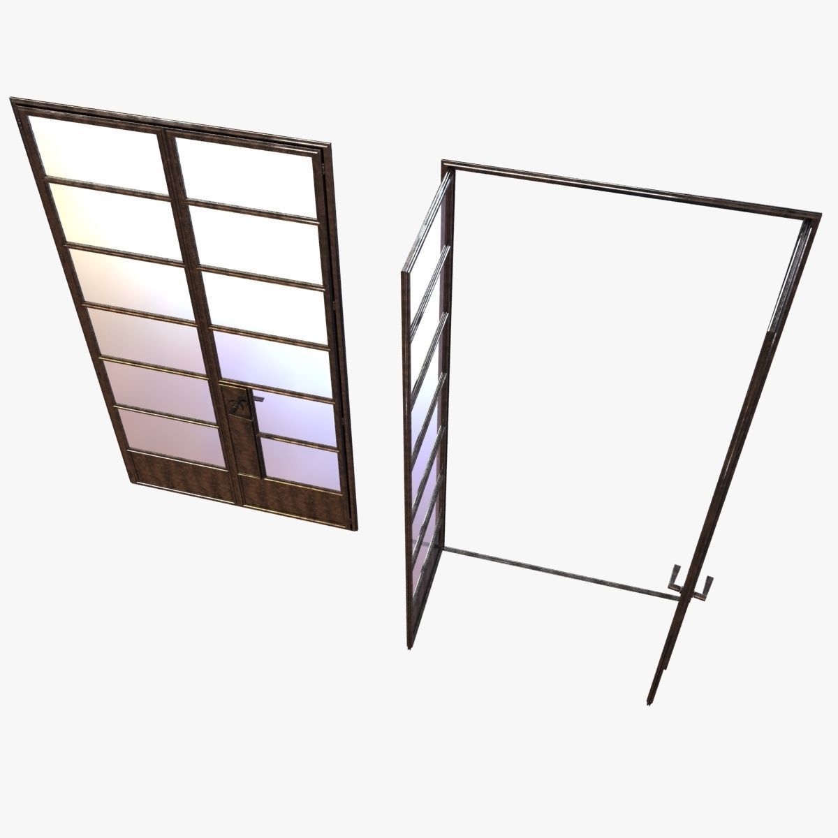 Custom made crittal doors 3D model_3