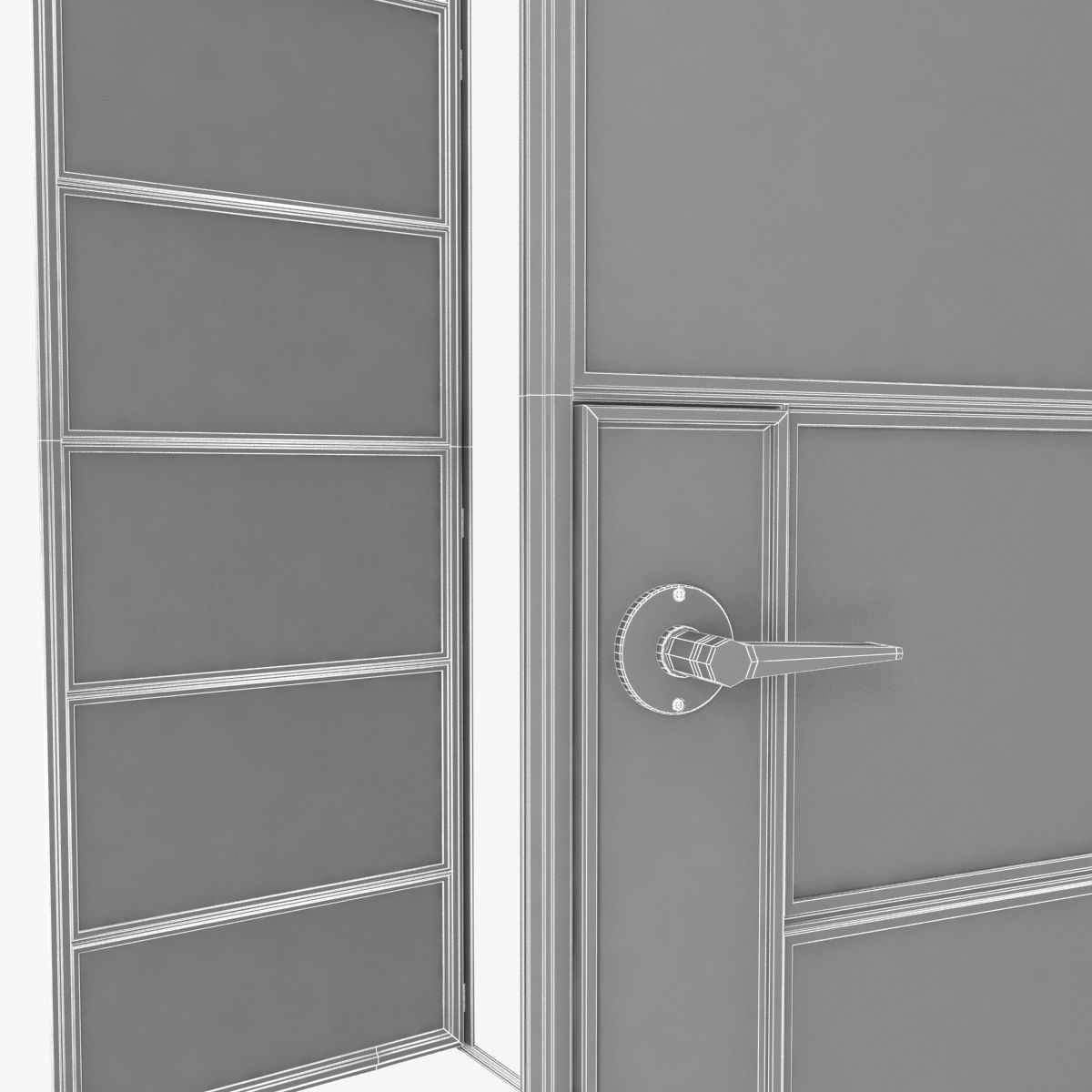 Custom made crittal doors 3D model_11