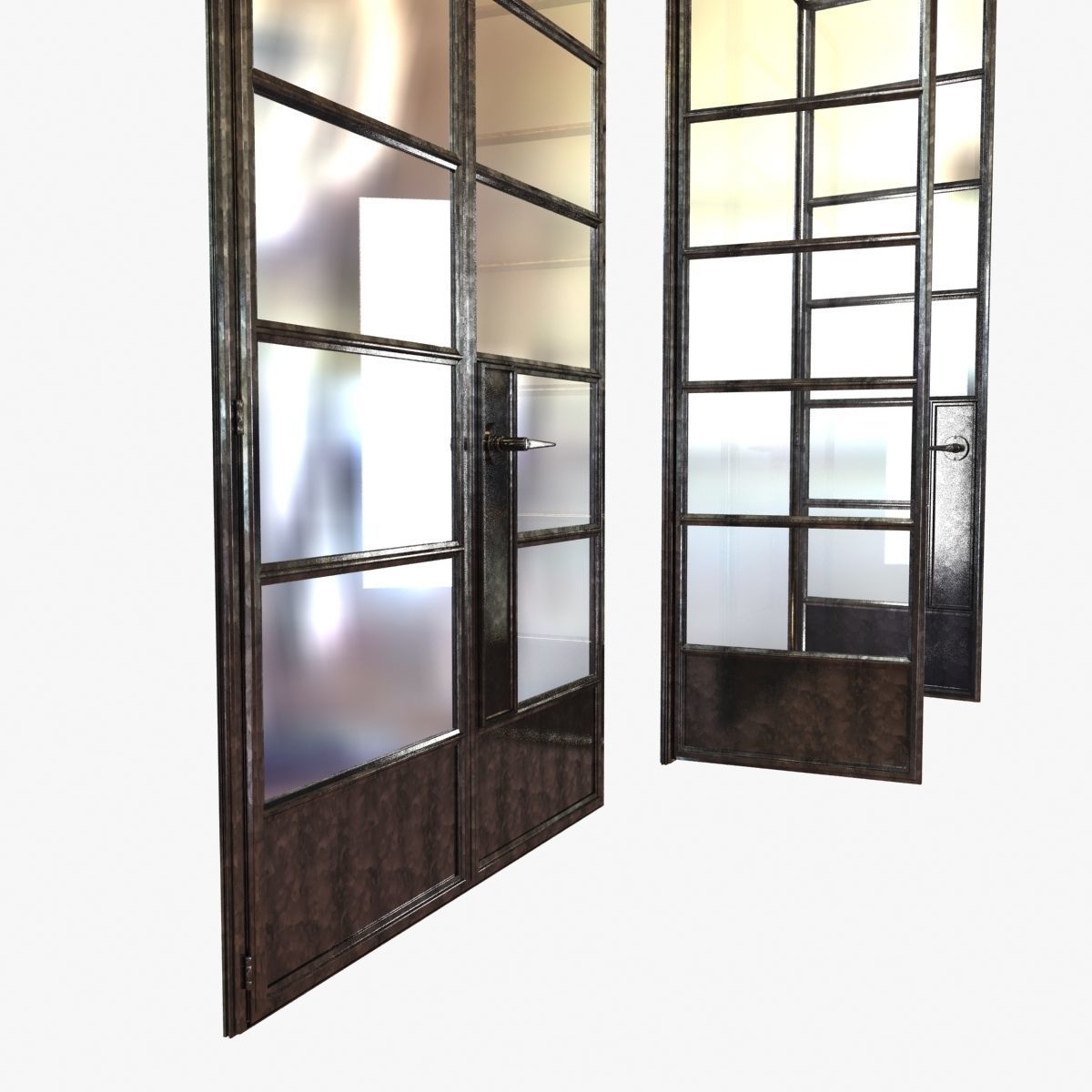 Custom made crittal doors 3D model_1
