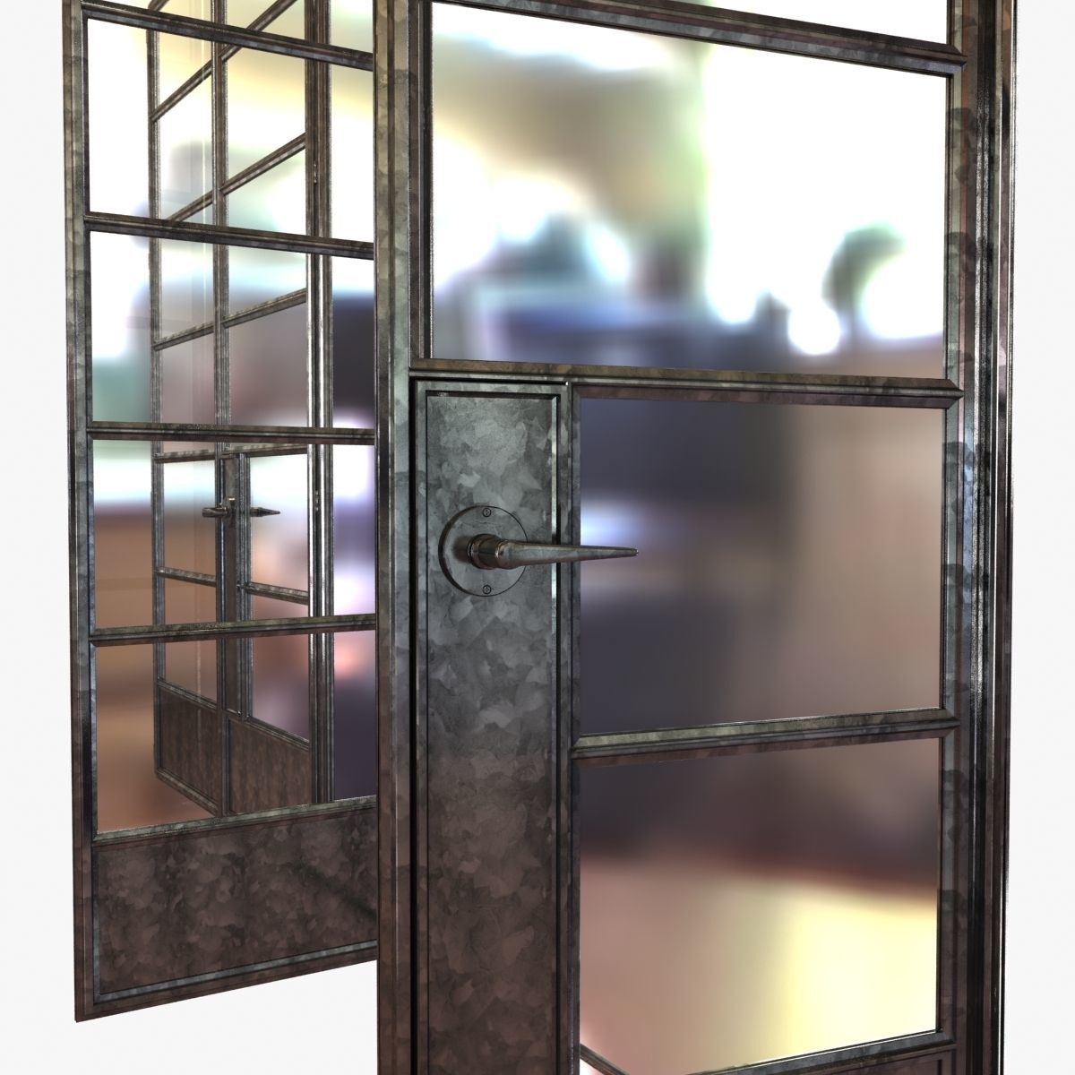 Custom made crittal doors 3D model_6