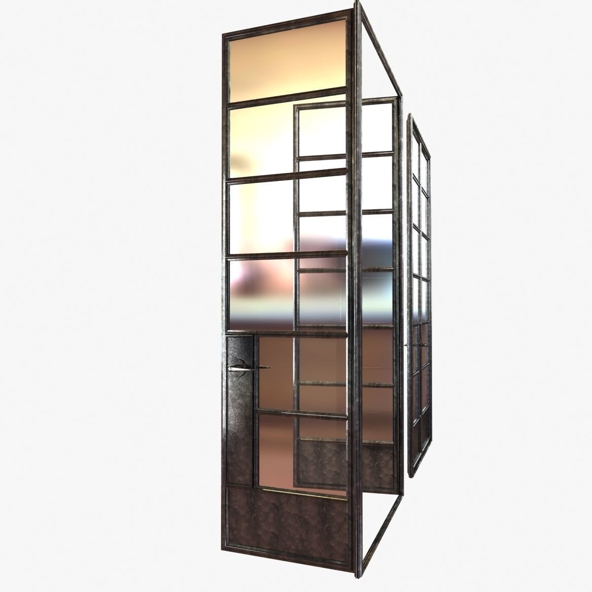 Custom made crittal doors 3D model_2