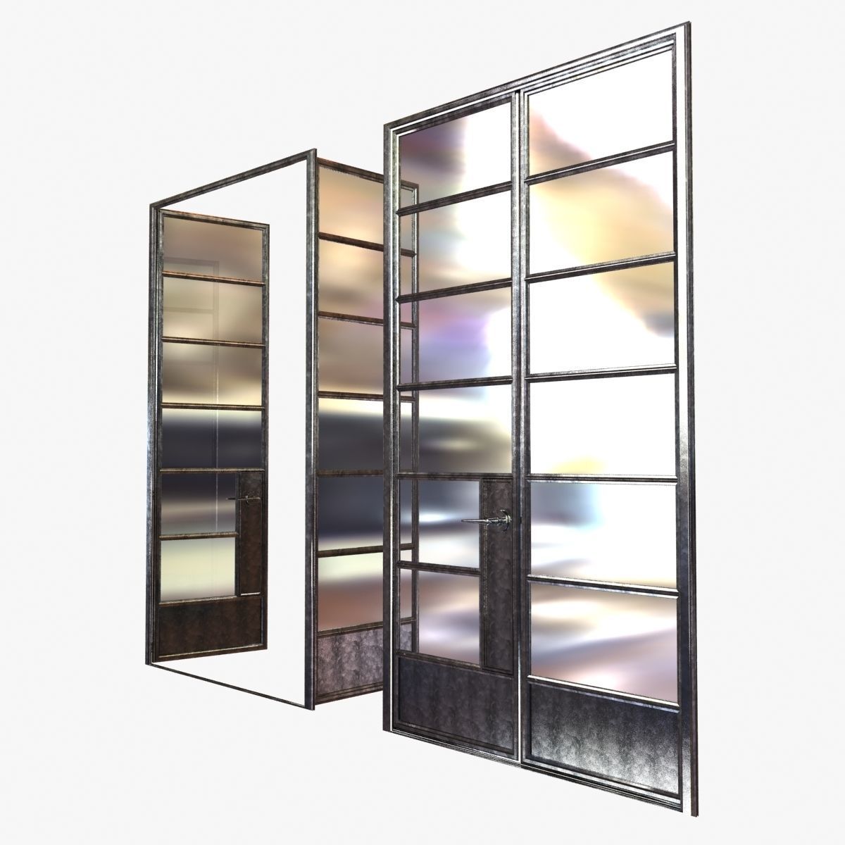 Custom made crittal doors 3D model_5