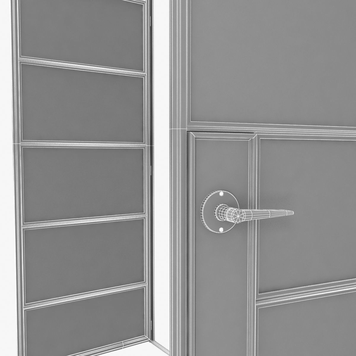 Custom made crittal doors 3D model_10