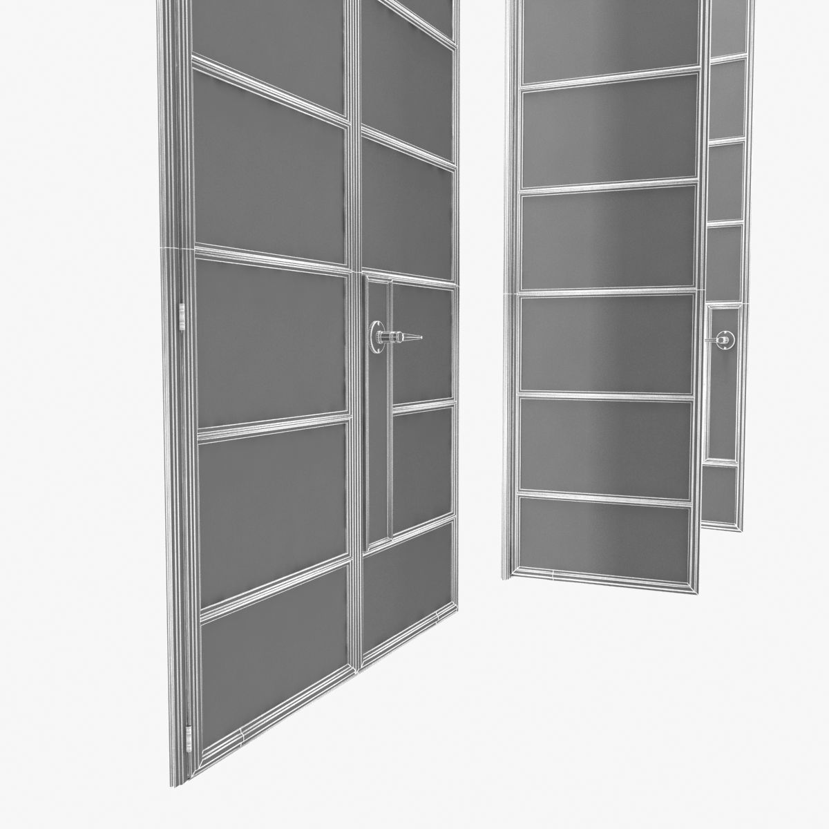 Custom made crittal doors 3D model_7