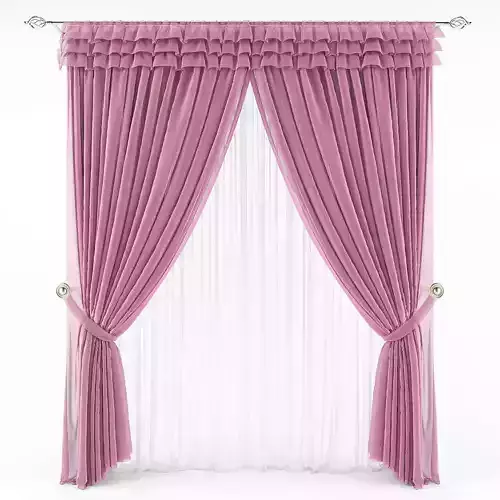 Curtain 3D model 254 VR