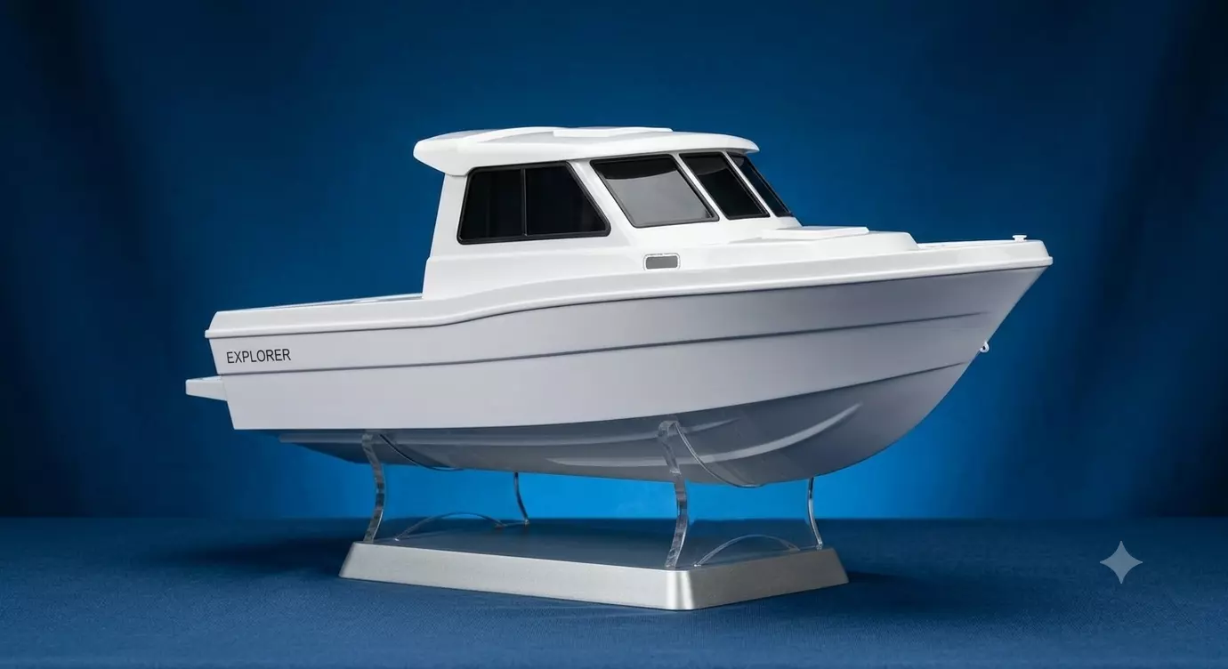 Fish boat full scale RC 890mm 3D print model