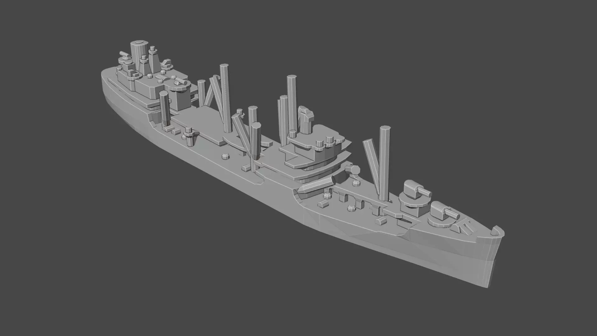 US Cimarron Class Oiler Ship 3D print model