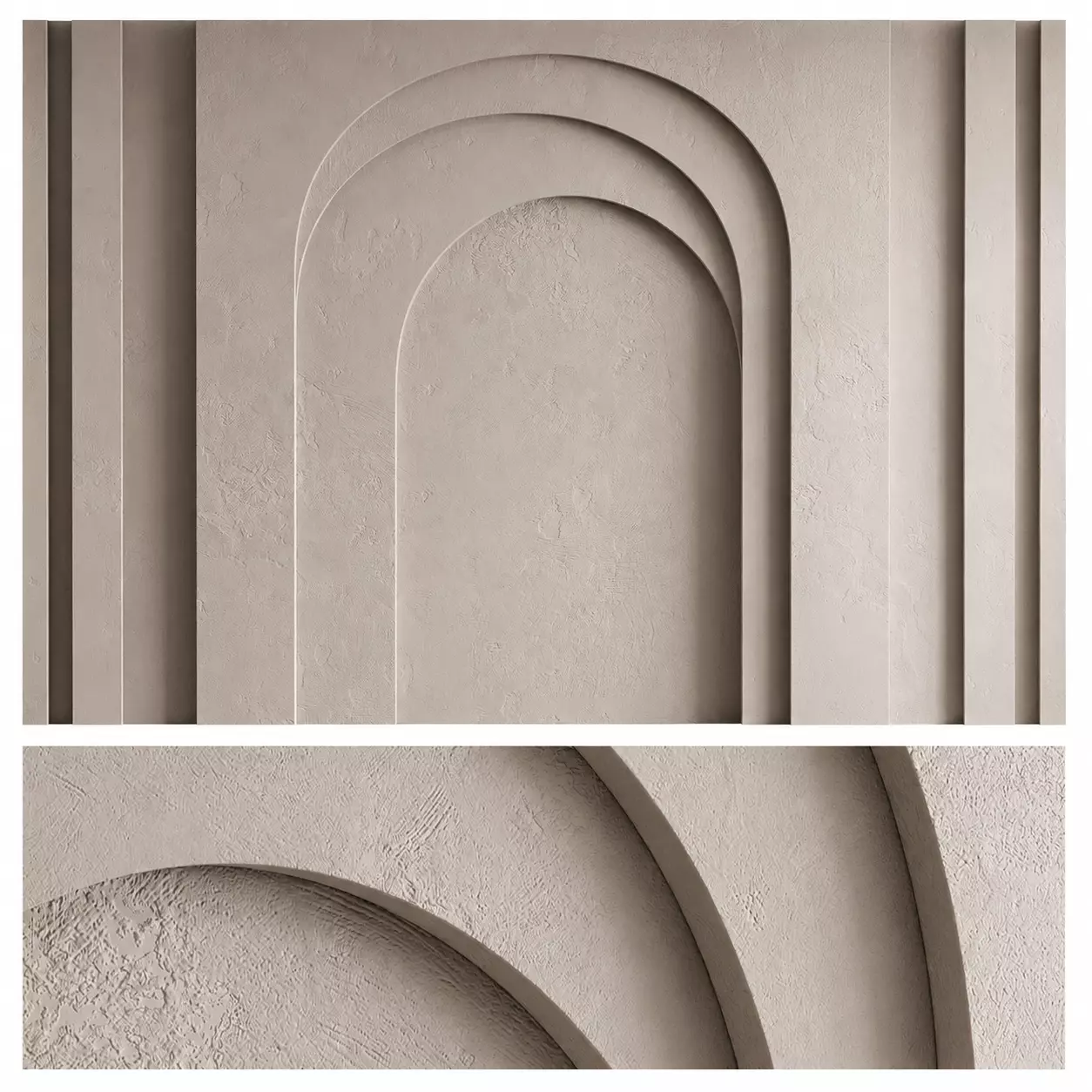 Minimalist Textured Wall Panel 3D Model 3D model