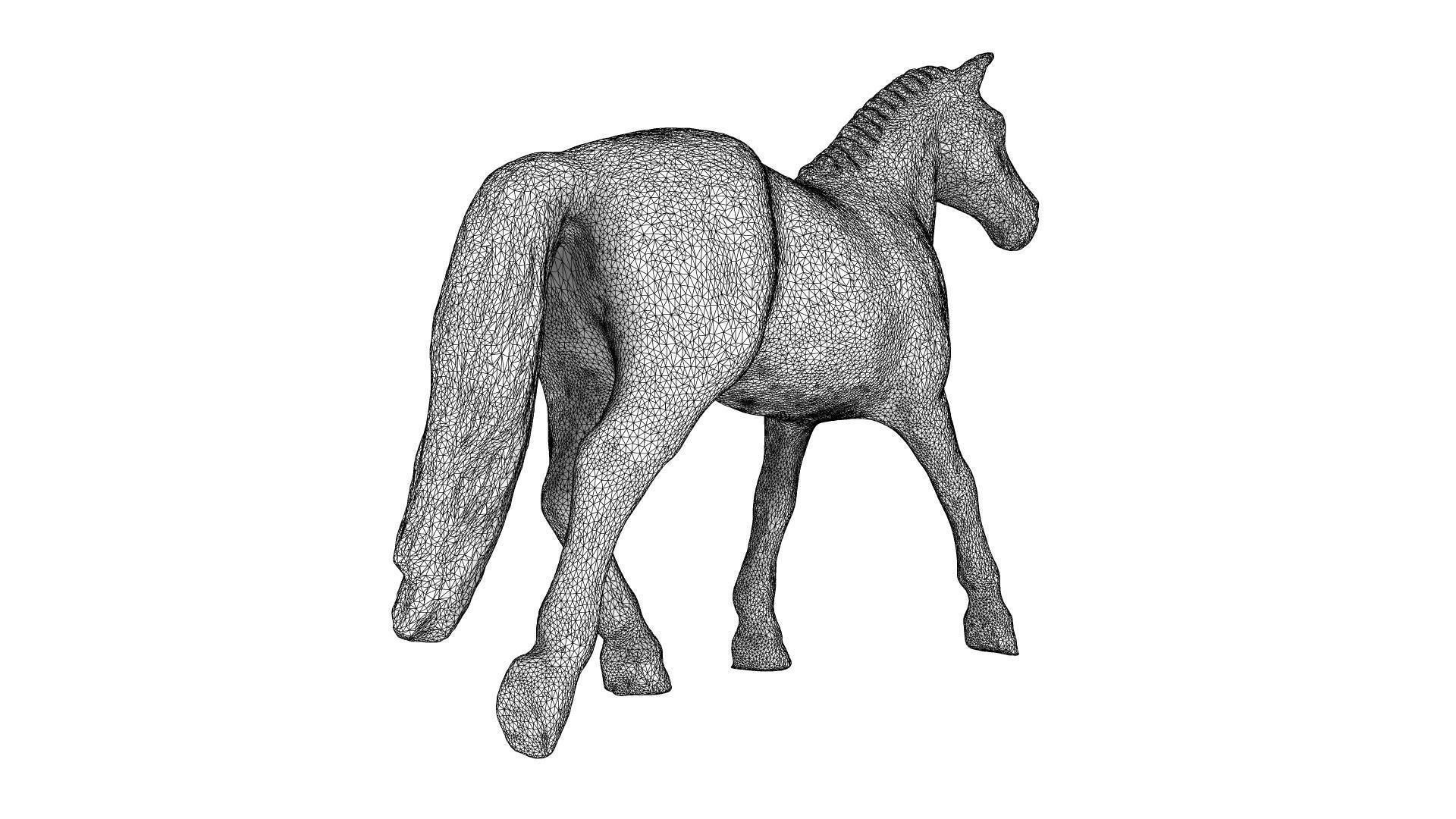 Realistic Horse Low-poly 3D model_17