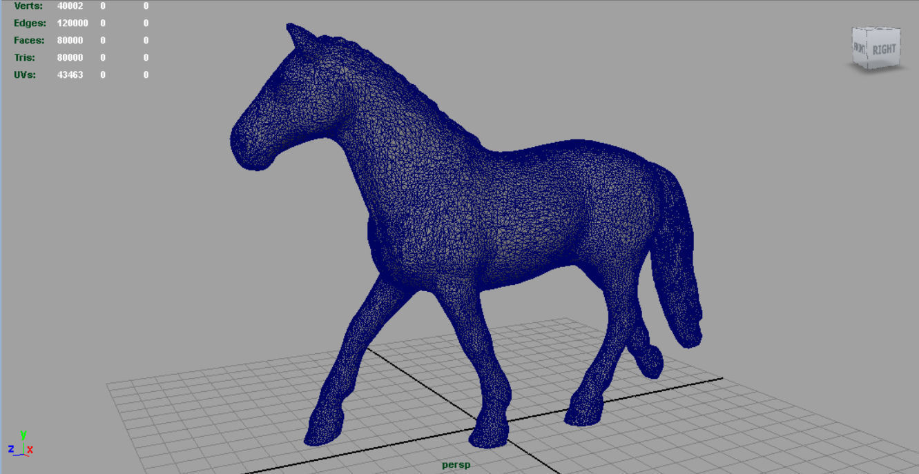 Realistic Horse Low-poly 3D model_5