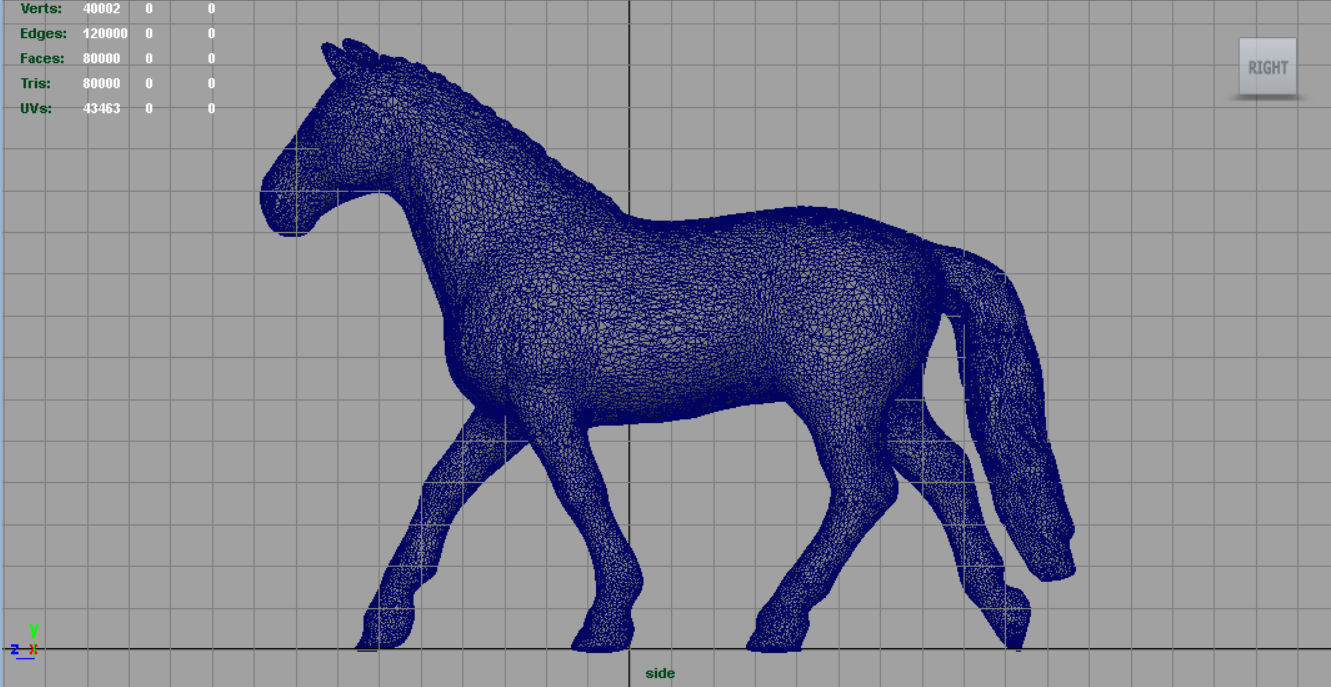 Realistic Horse Low-poly 3D model_13