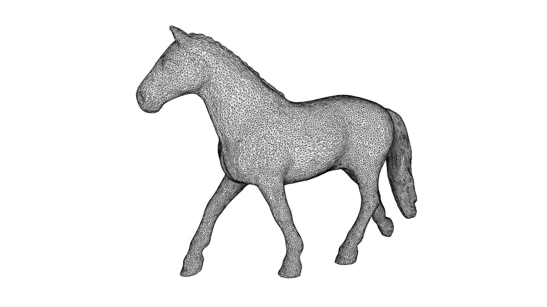 Realistic Horse Low-poly 3D model_14