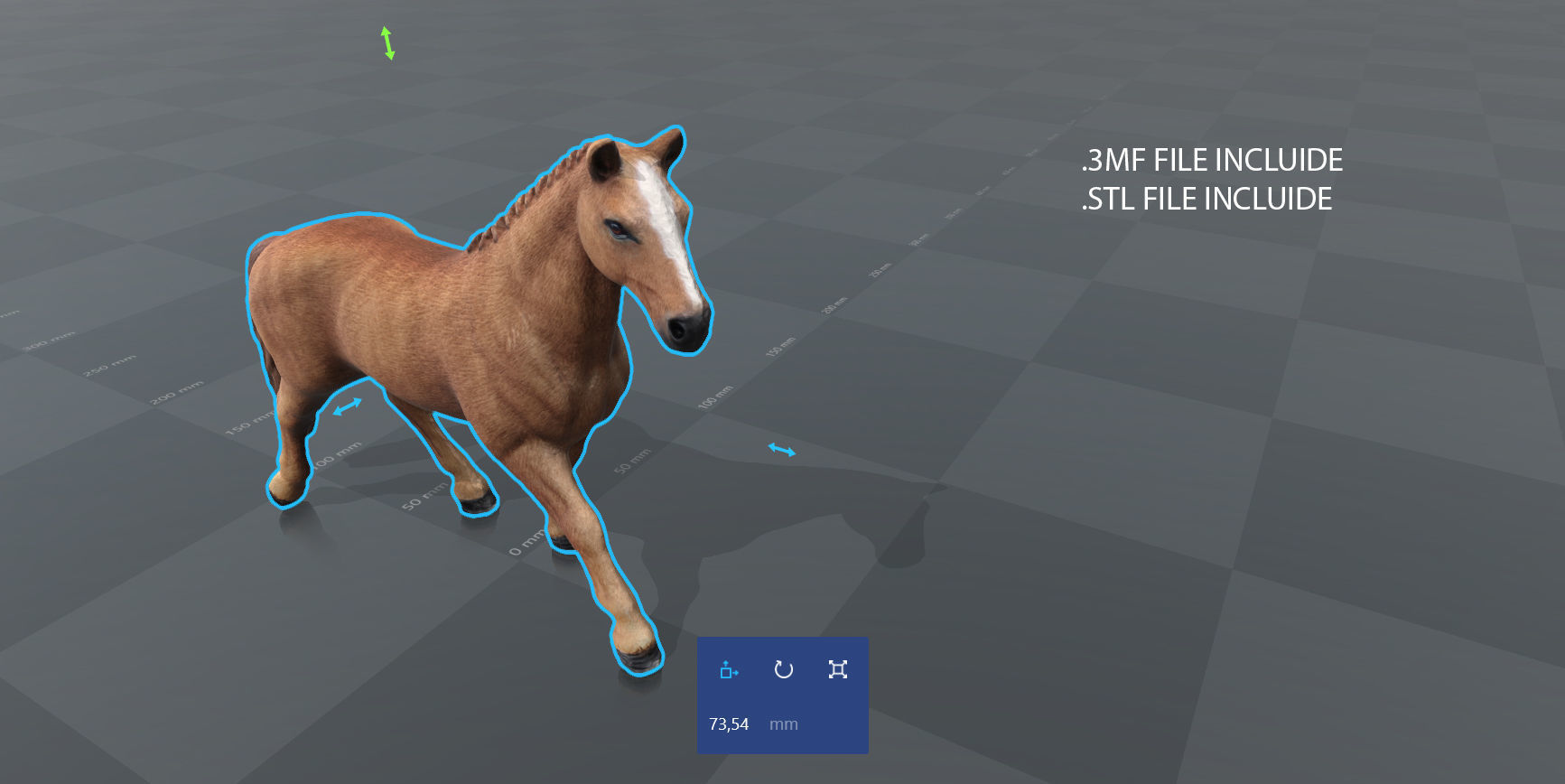 Realistic Horse Low-poly 3D model_16