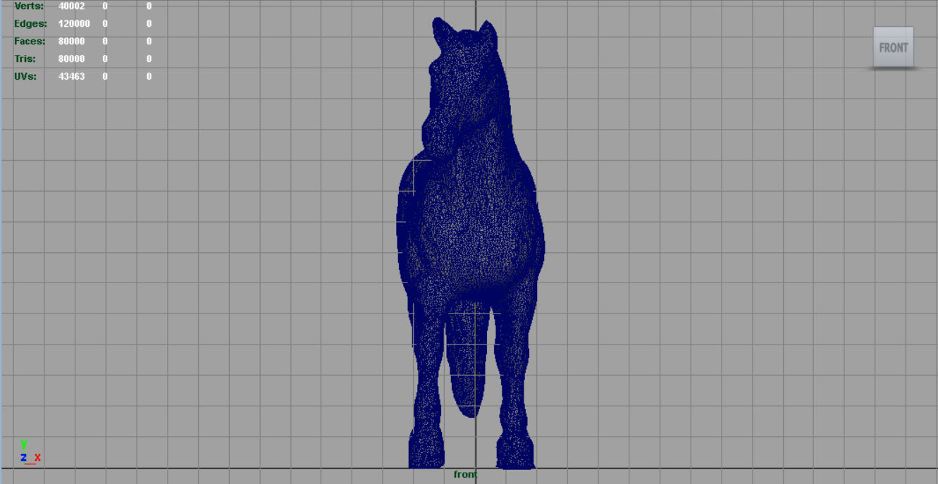 Realistic Horse Low-poly 3D model_11