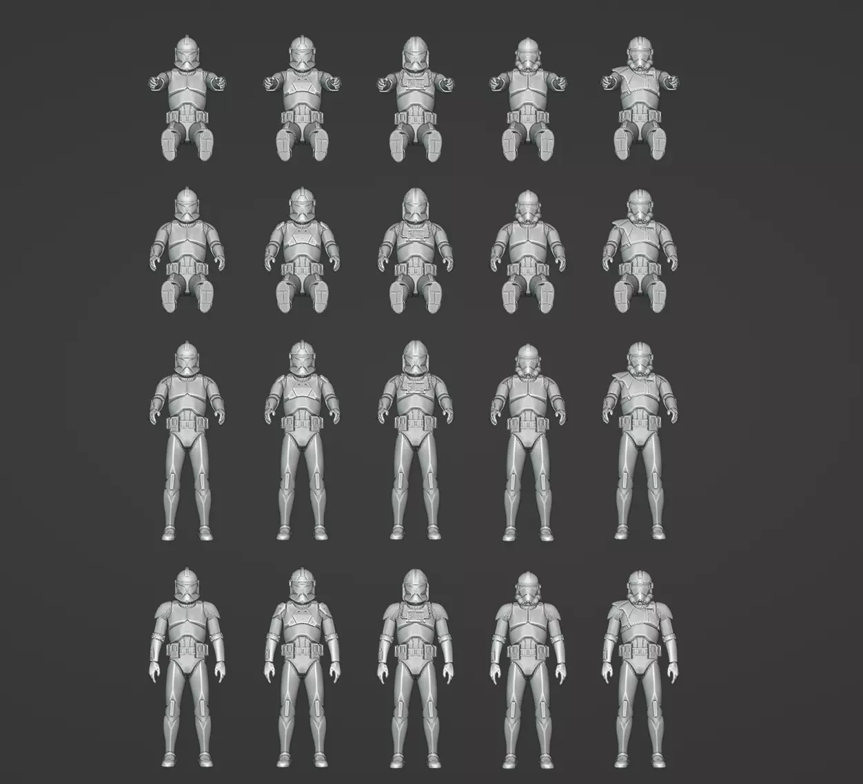 Micro Galaxy Clones 3D print model