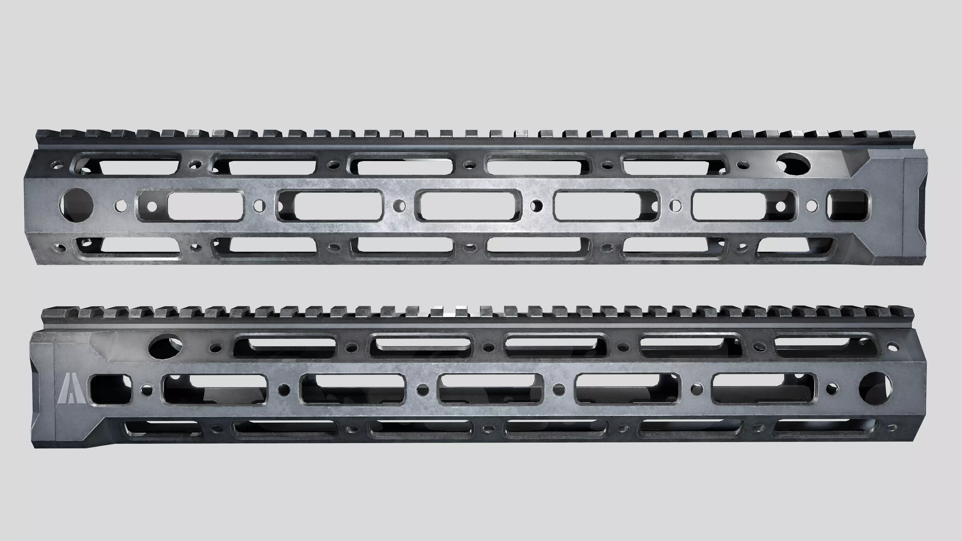 ADAPTIV DEFENSE UNNAMED RIFLE RAIL PROTOTYPE Low-poly 3D model Low-poly 3D model