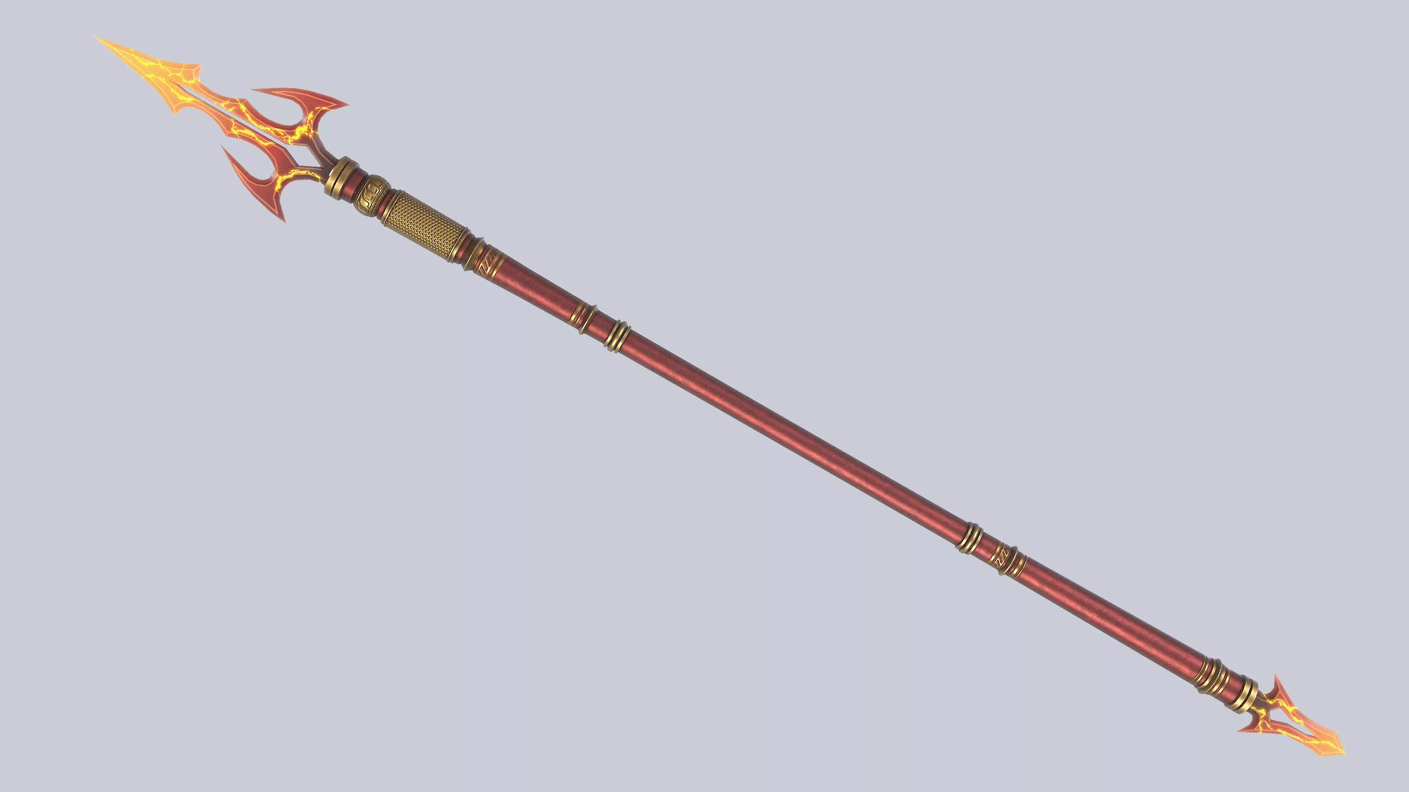 Fire spear Low-poly 3D model