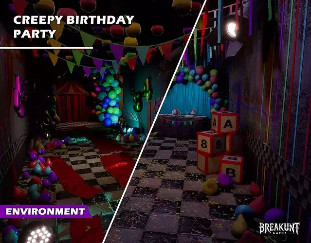Creepy Birthday Party  Environment - Modular and Customizable