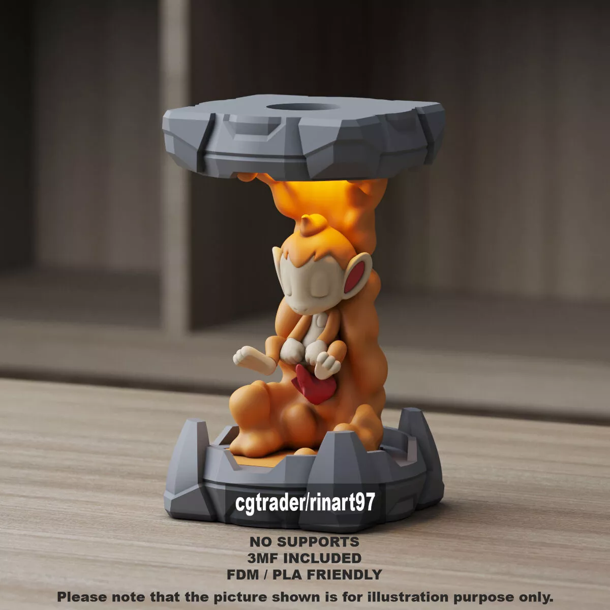 Chimchar in the Clone Lab 3D print model