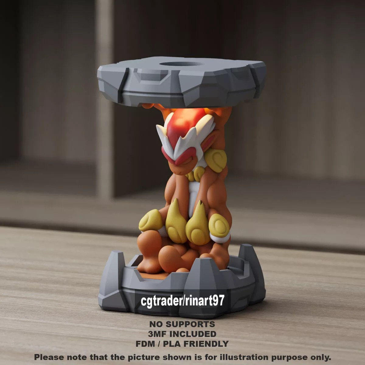 Infernape in the Clone Lab 3D print model