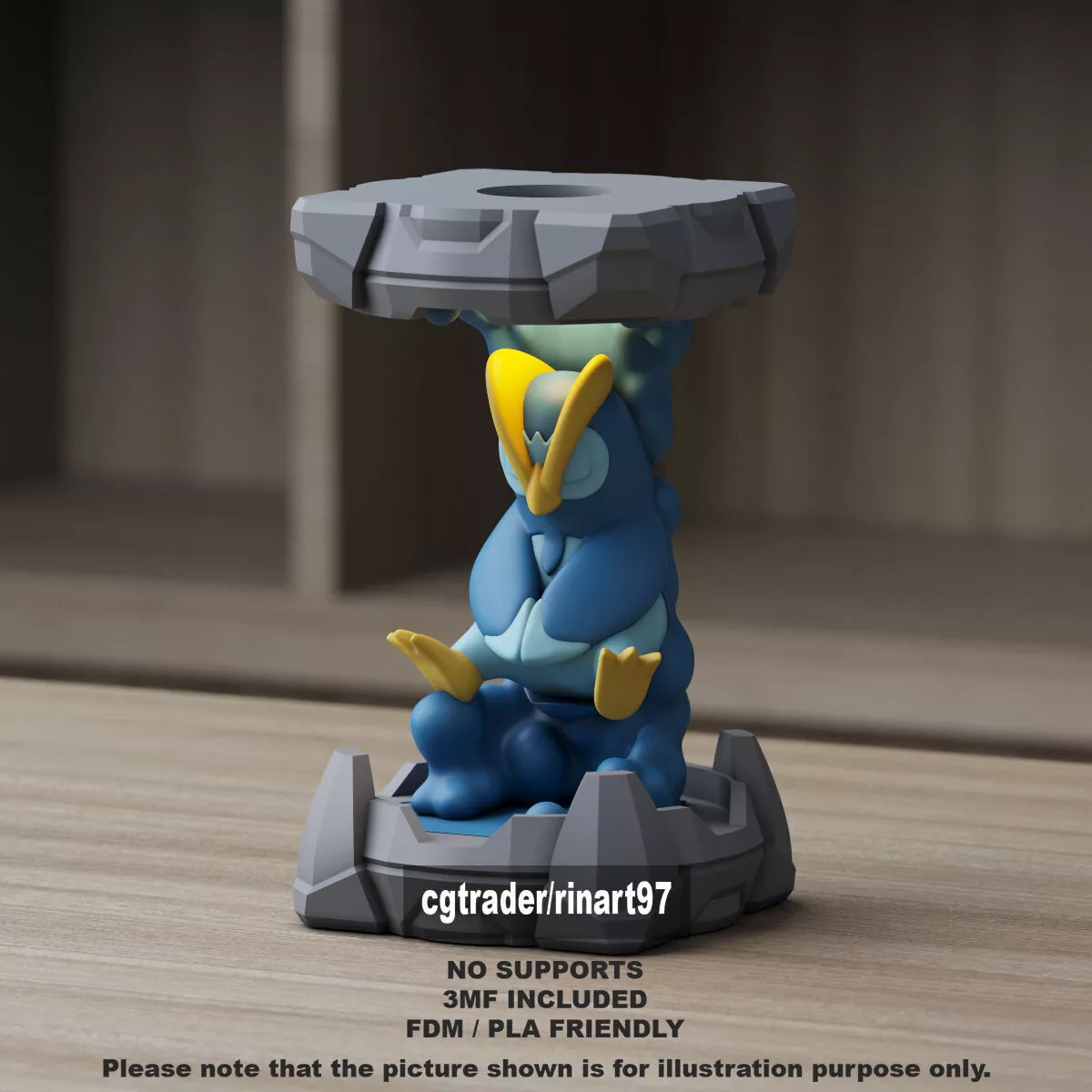 Prinplup in the Clone Lab 3D print model