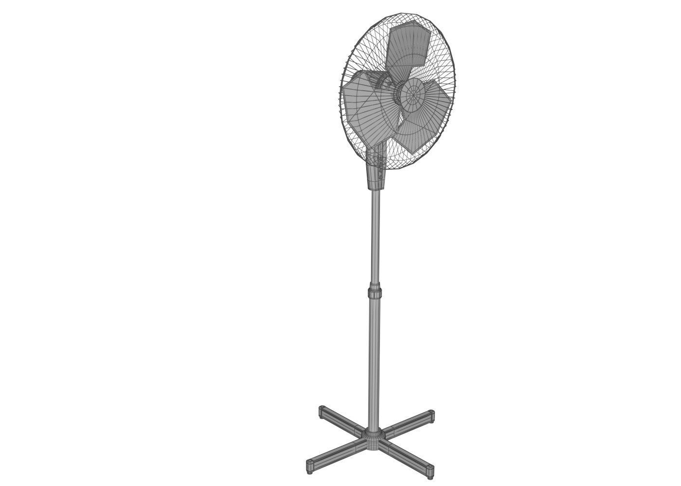 Floor Standing Fan 3D model_9