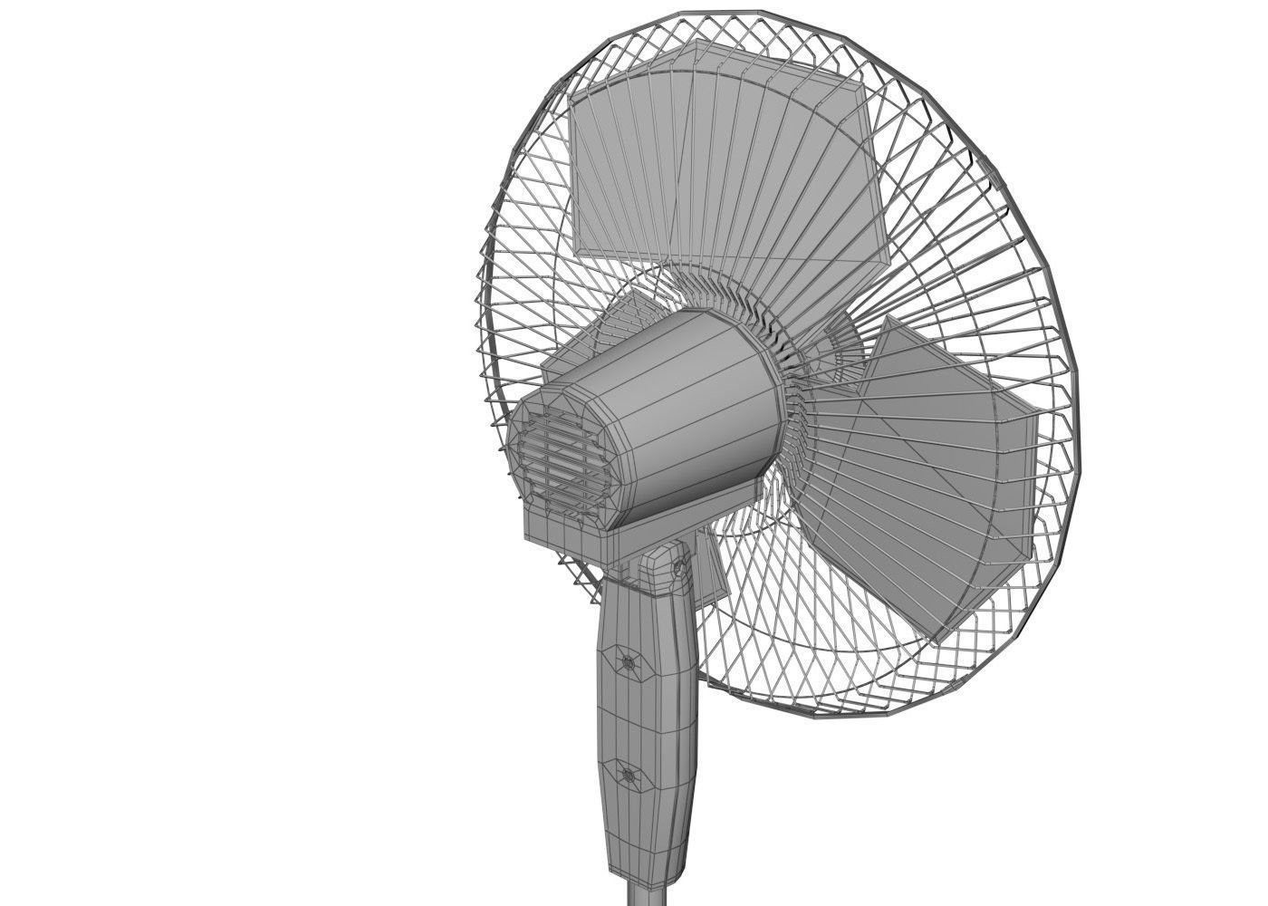 Floor Standing Fan 3D model_12