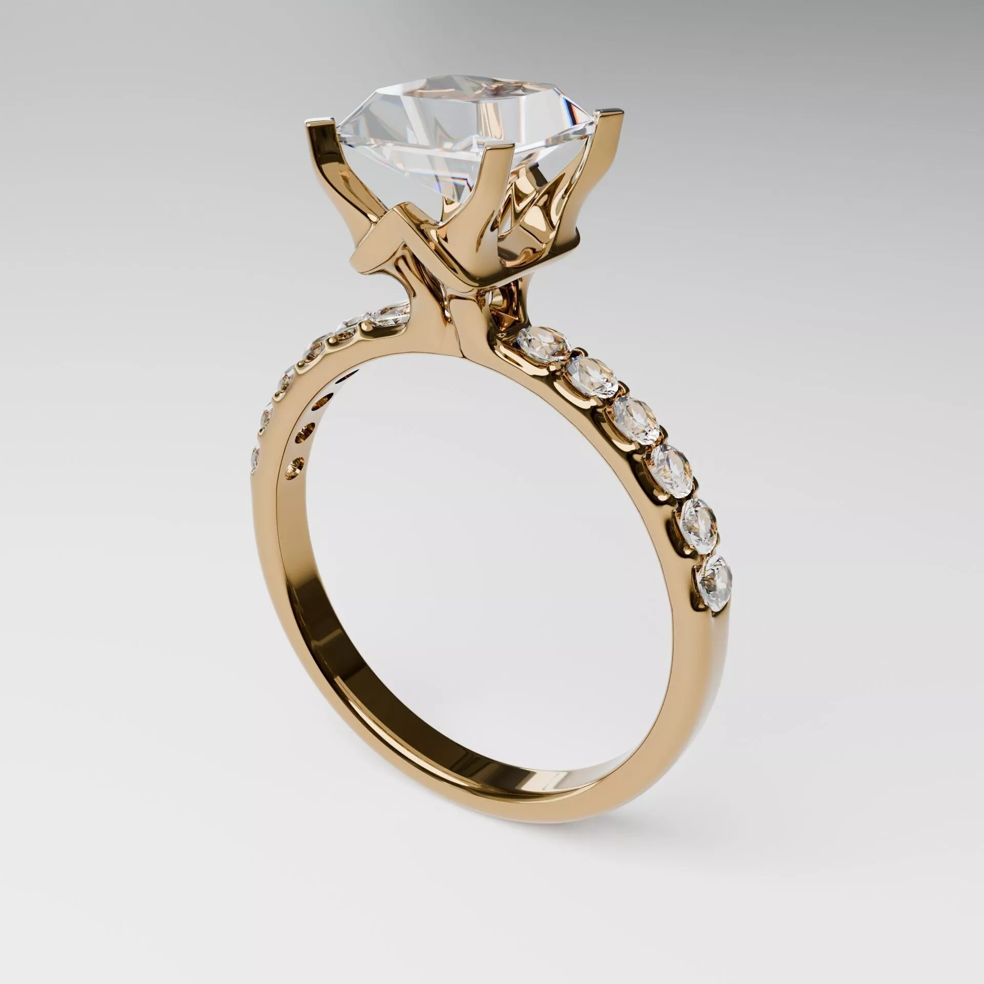 3d modeling animation of jewelry ring Low-poly 3D model