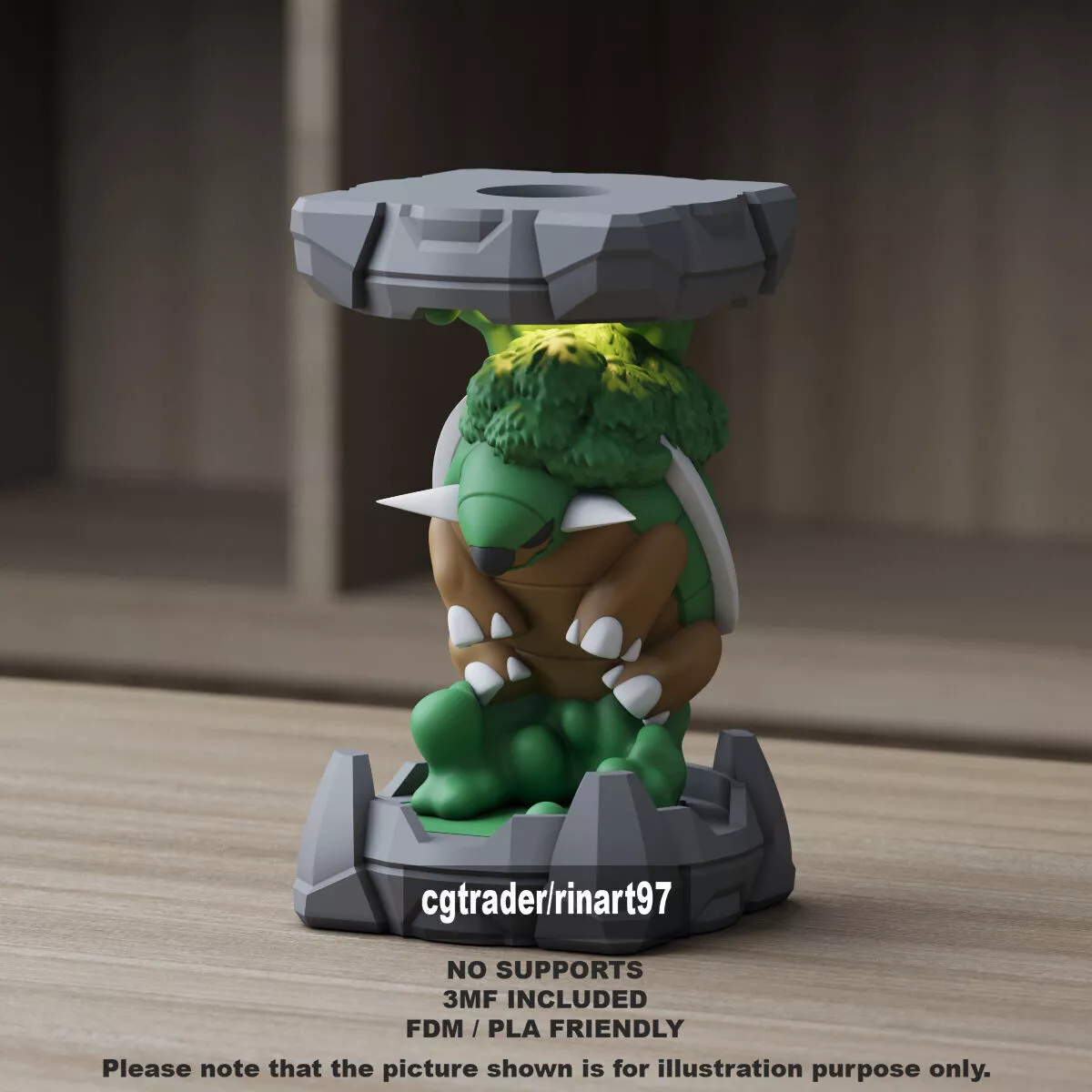 Torterra in the Clone Lab 3D print model