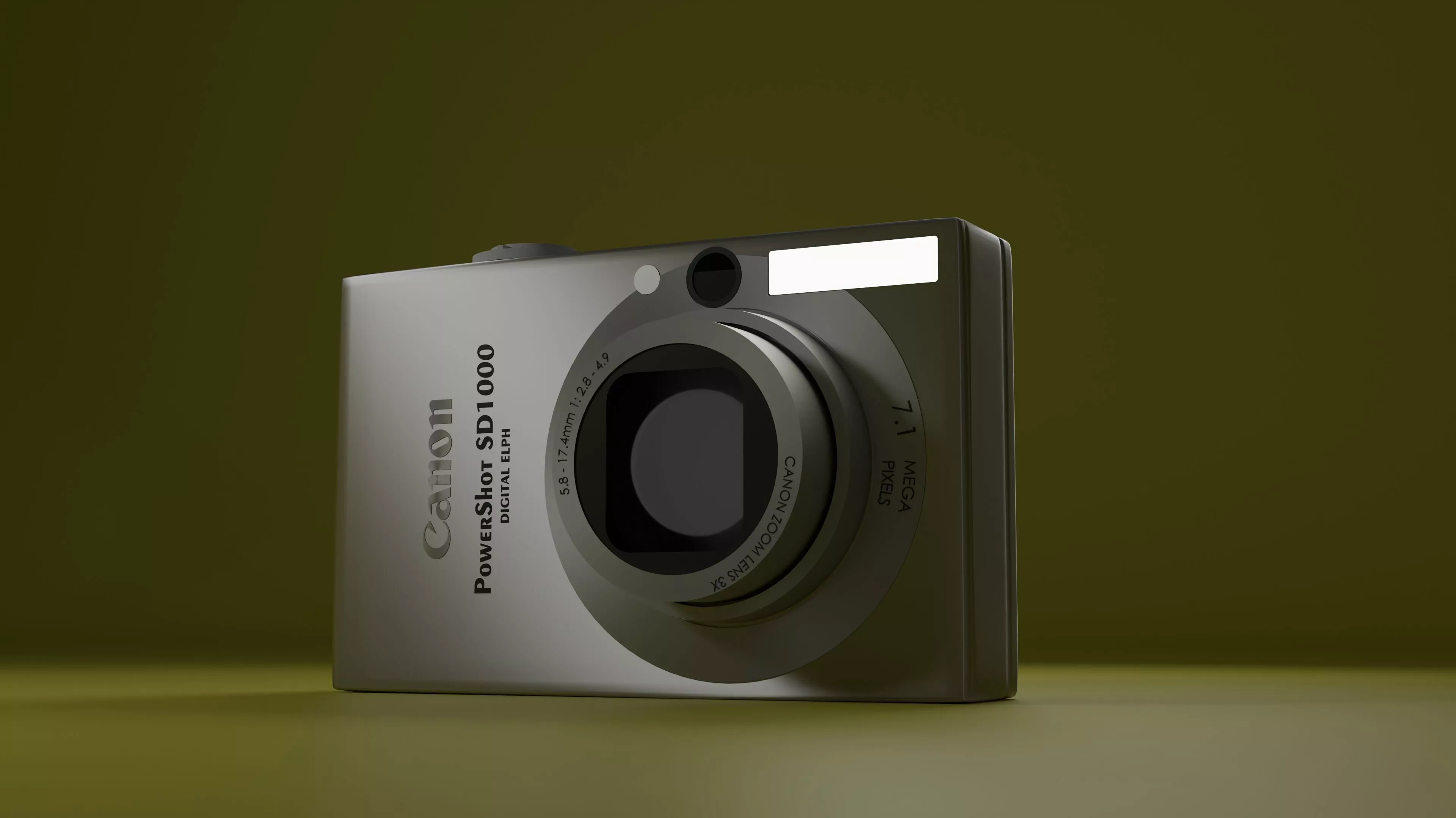 Canon PowerShot SD1000 Digital Camera Free 3D model