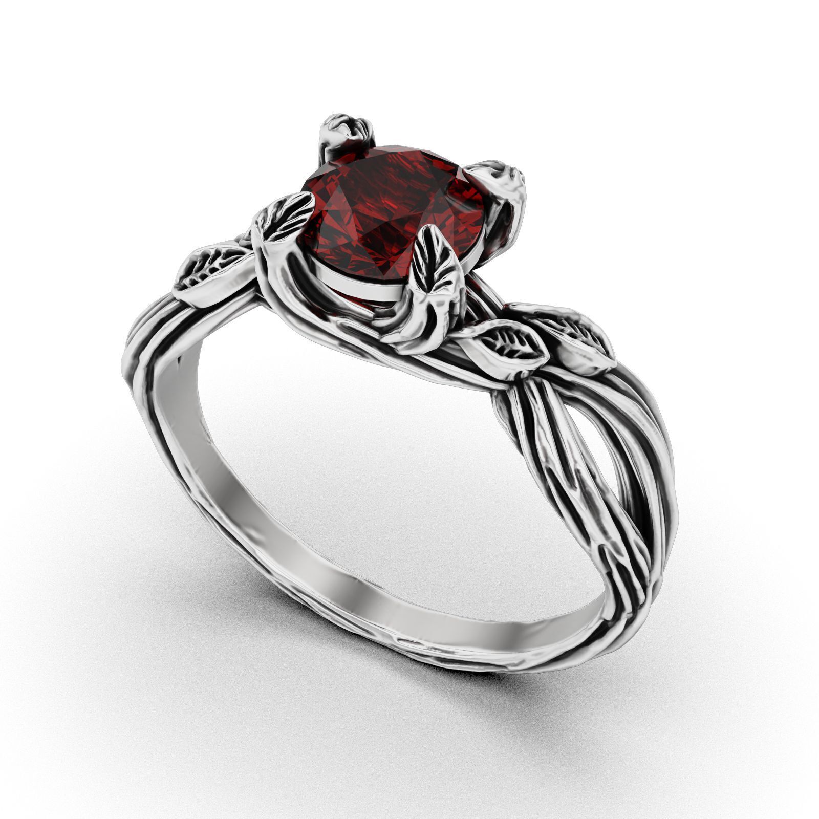 Engagement ring tree 3D print model_5