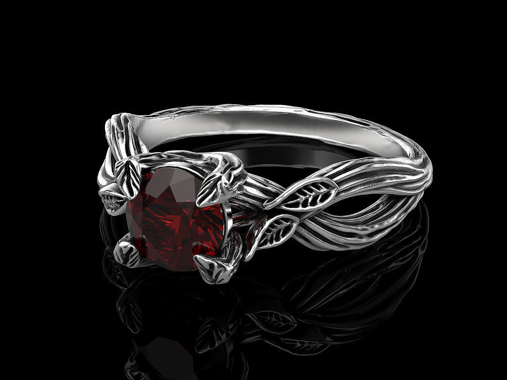 Engagement ring tree 3D print model_11