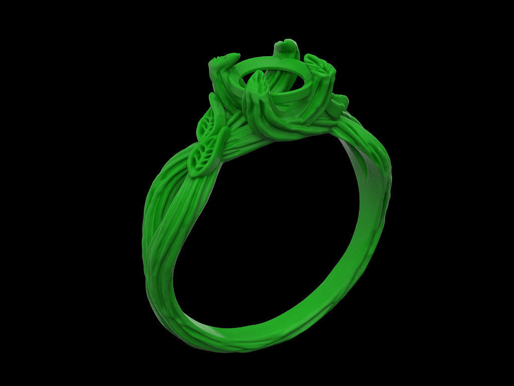 Engagement ring tree 3D print model_17