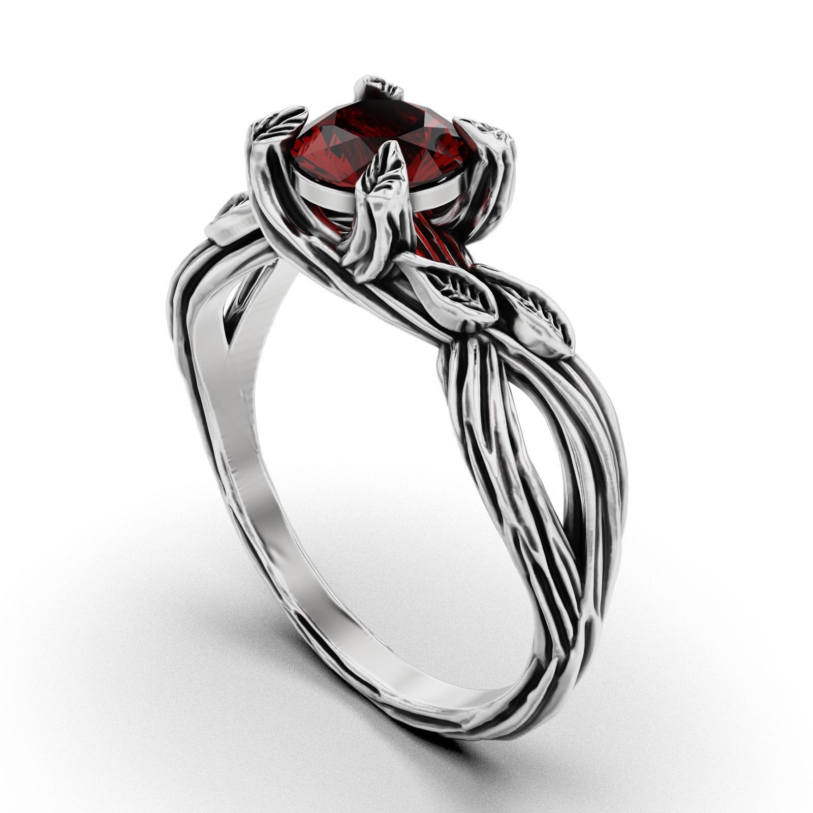 Engagement ring tree 3D print model_6