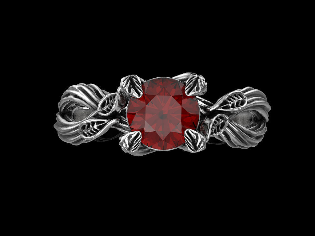 Engagement ring tree 3D print model_16