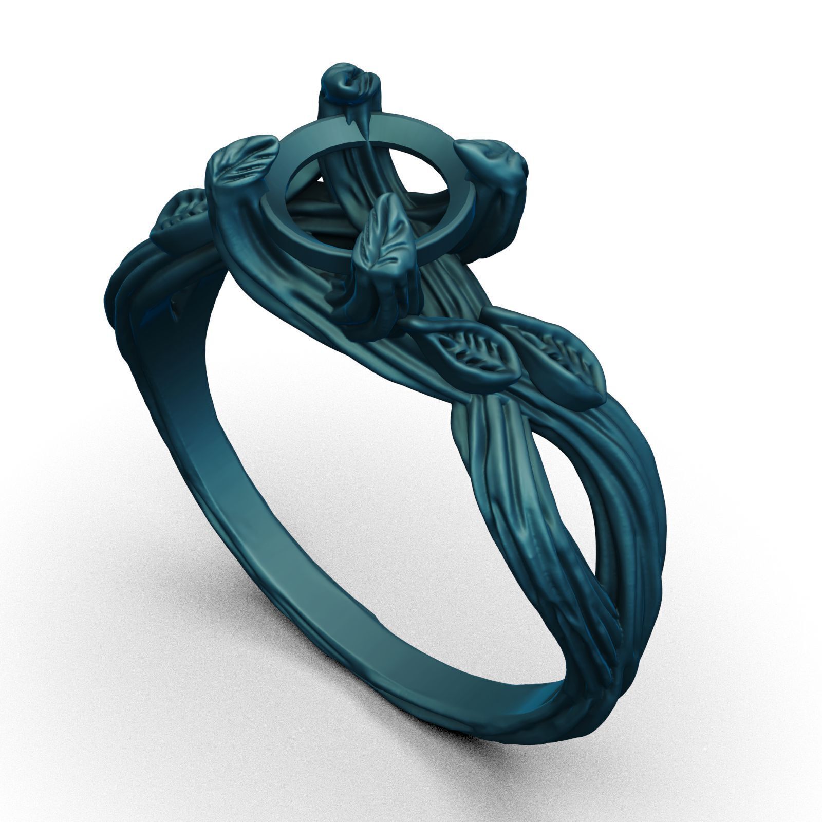 Engagement ring tree 3D print model_9