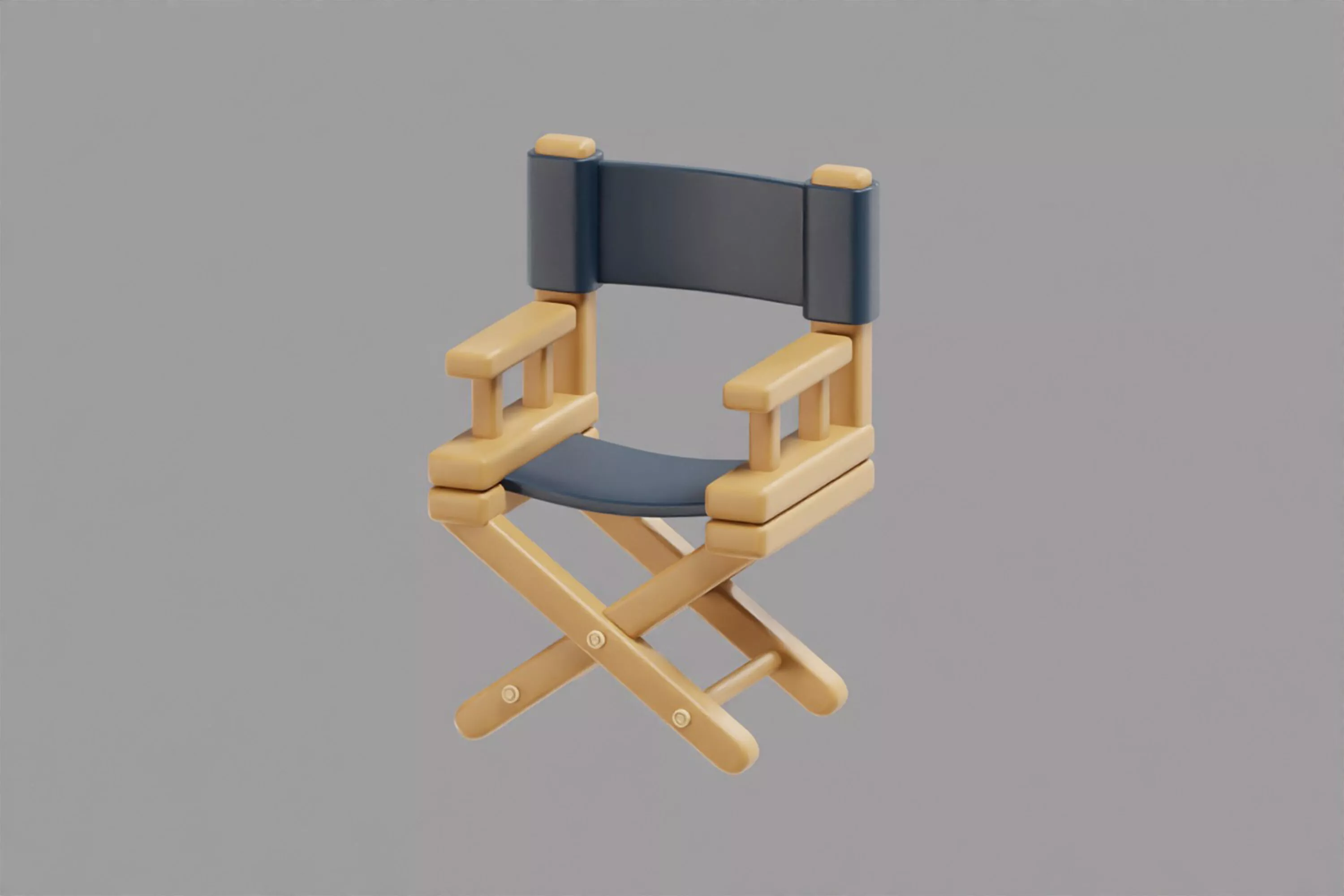 Director Chair Low-poly 3D model