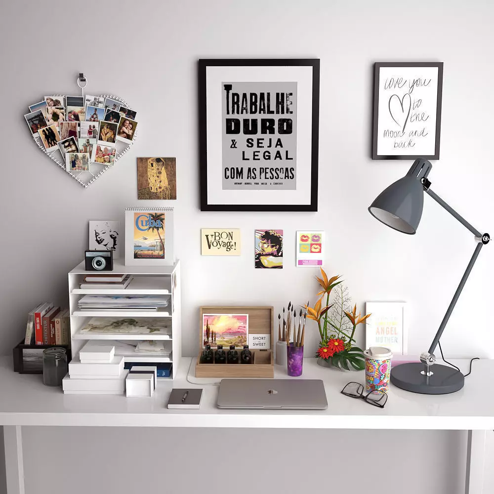 Desk decoration 3D model_0