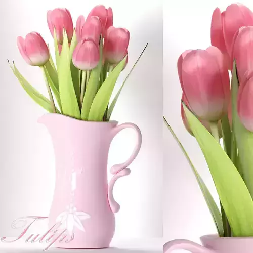 Tulips 7 in pitcher