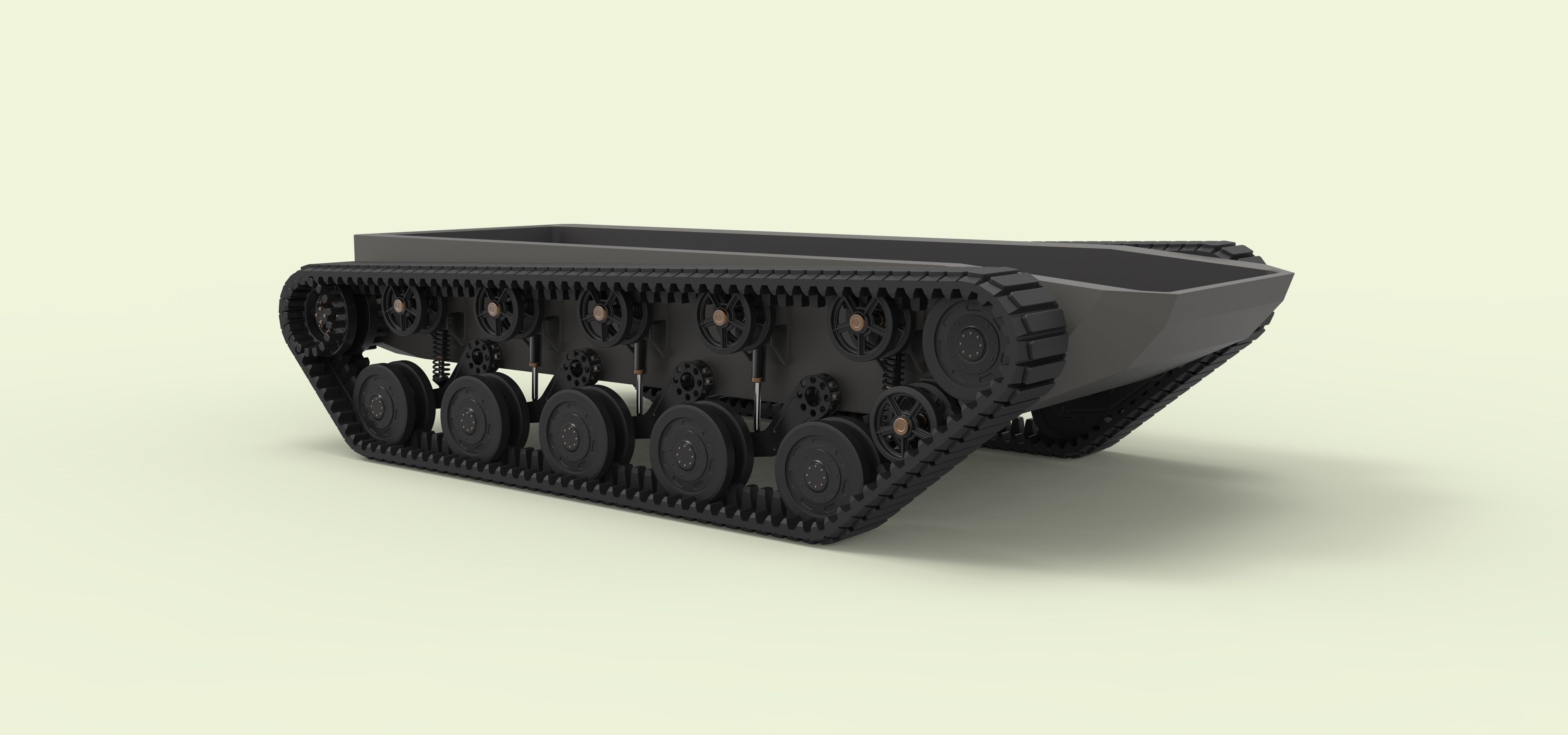 Rubber track chassis 3D model_11