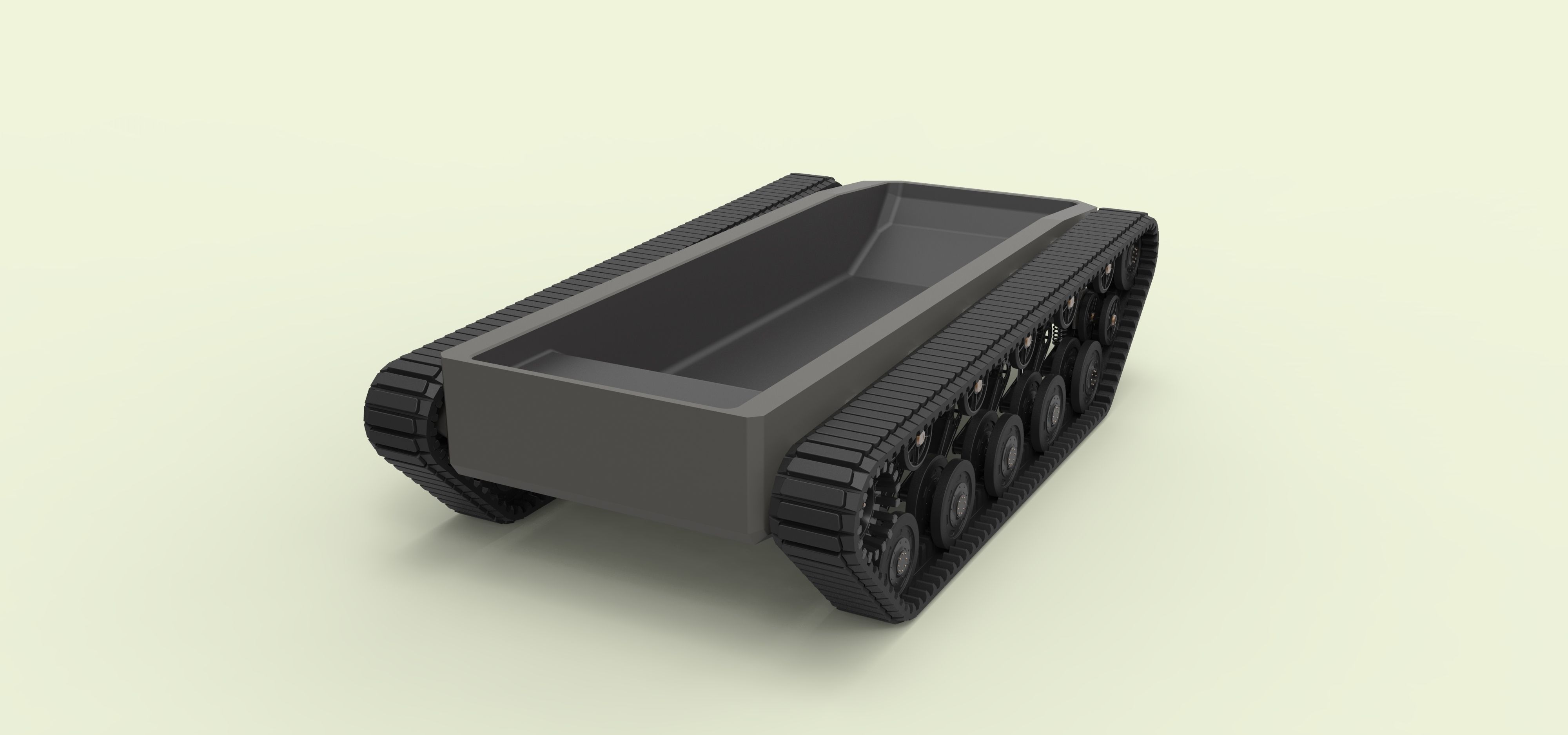 Rubber track chassis 3D model_19