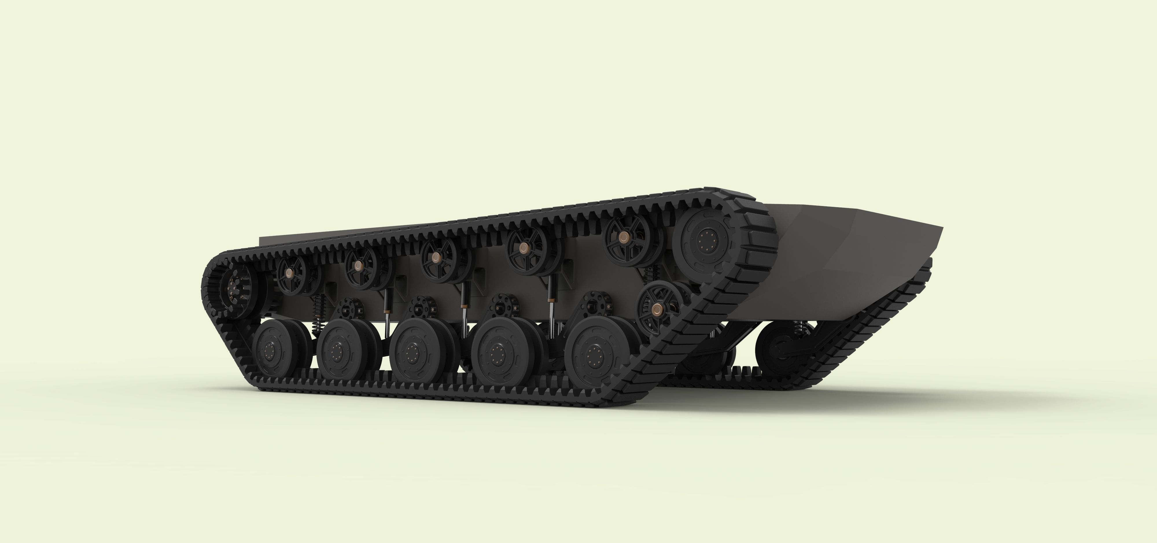 Rubber track chassis 3D model_1