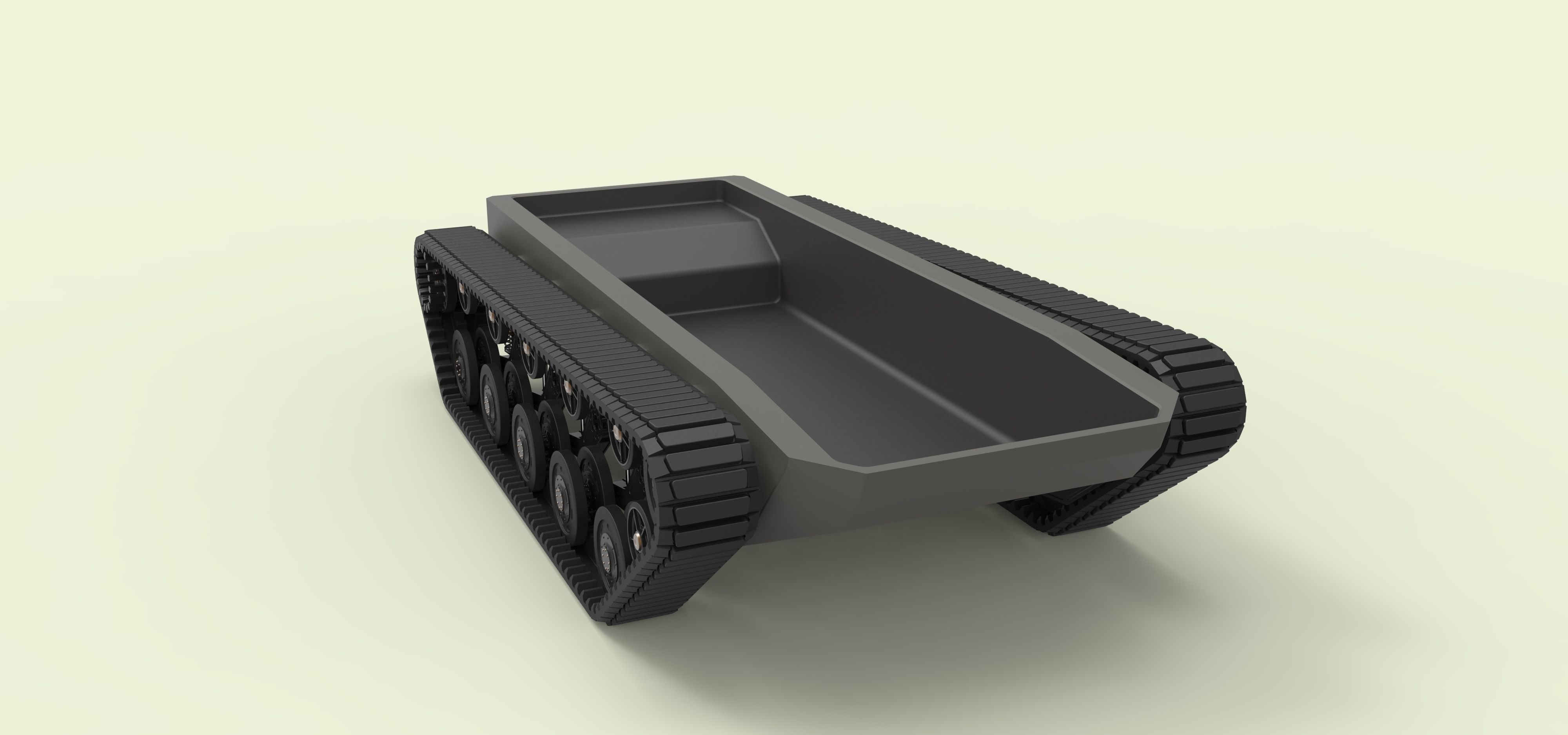Rubber track chassis 3D model_2