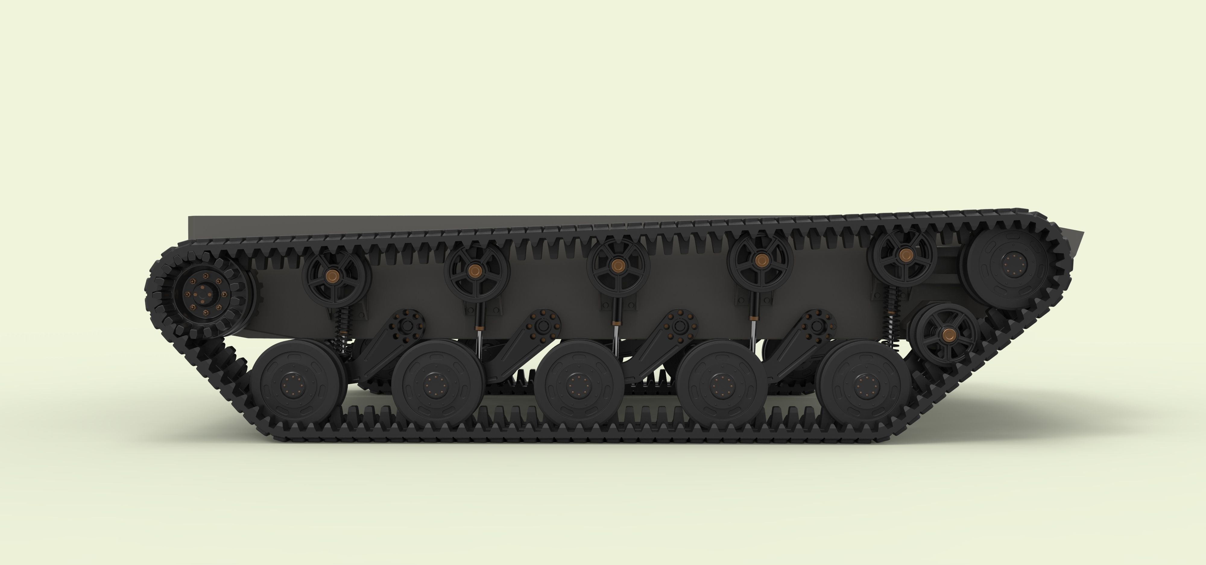 Rubber track chassis 3D model_5