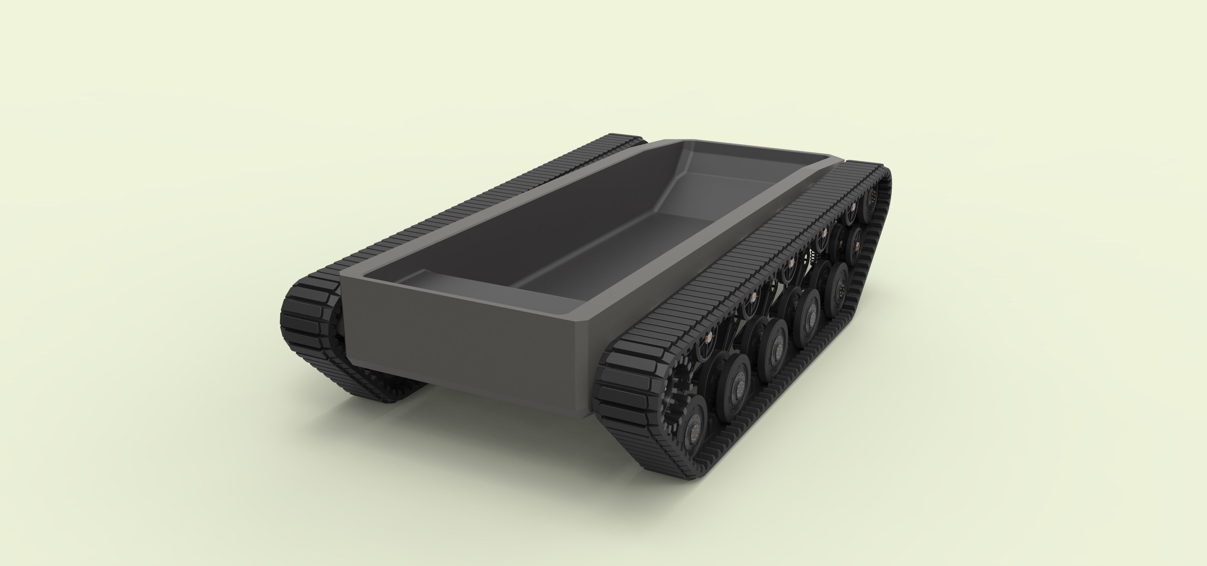 Rubber track chassis 3D model_8