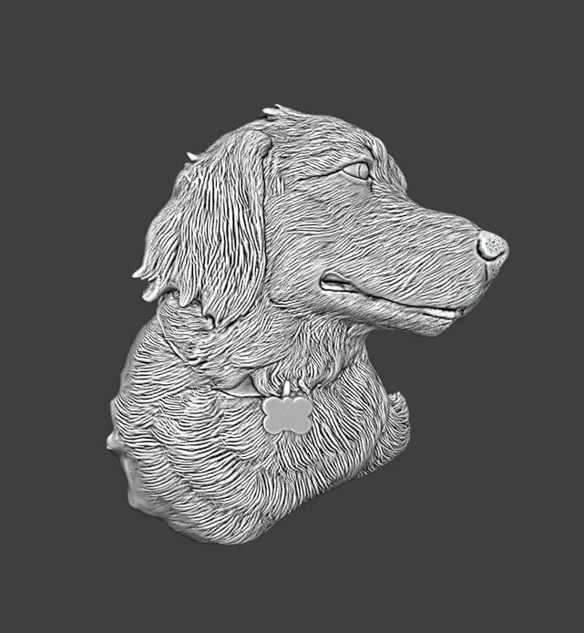 Lovely Dog Pendant at 3d printed file 3D print model