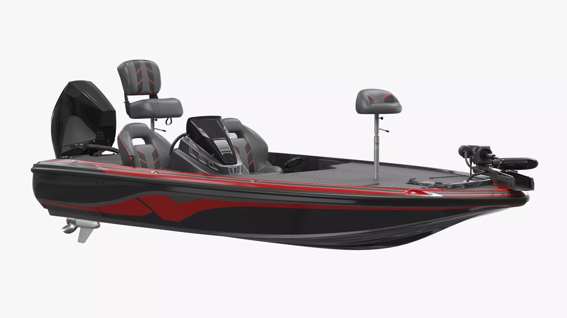 Performance Fishing Boat Red Black Rigged for Maya 3D model