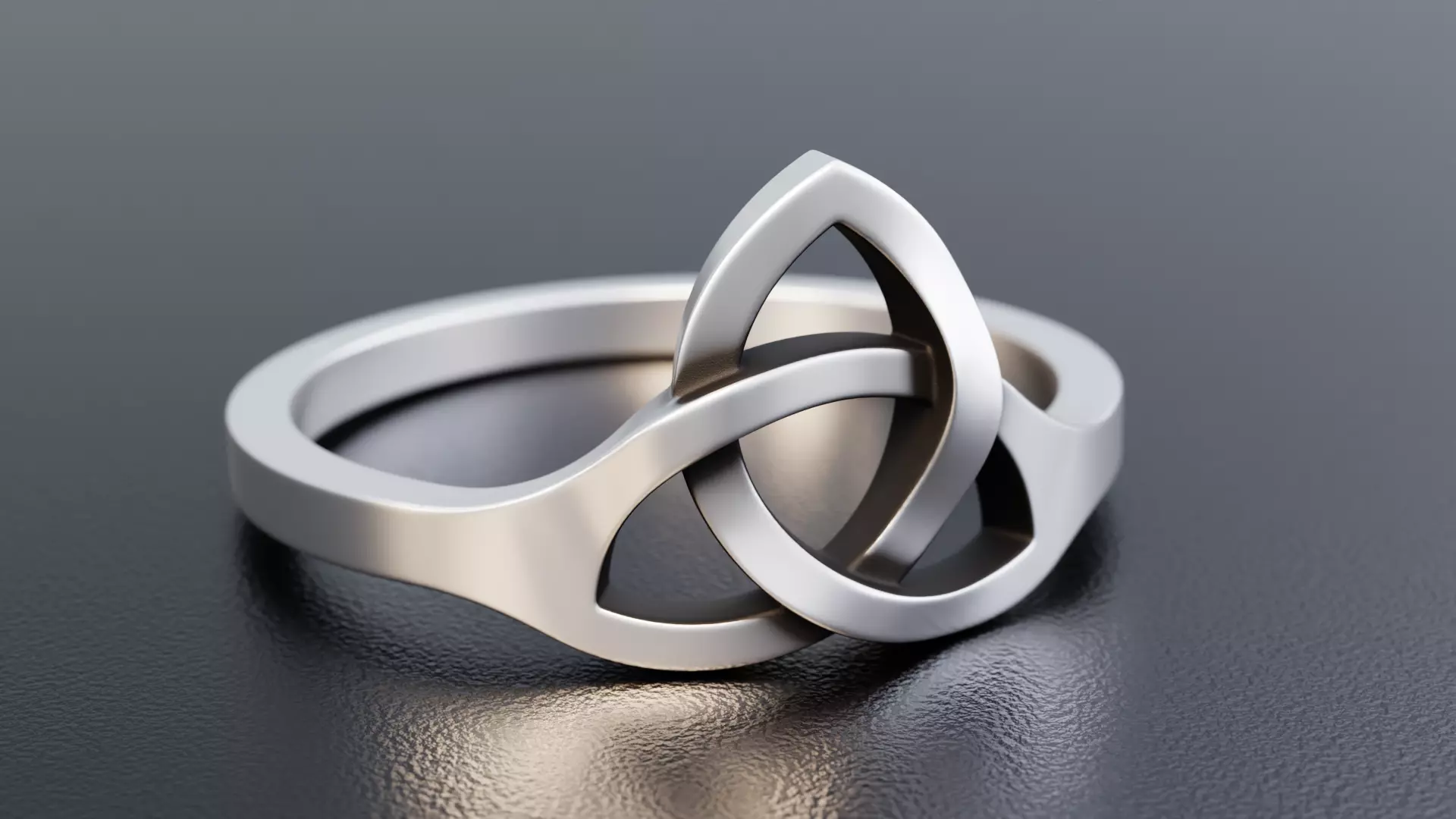 Celtic Trinity Knot Ring - Design-2 3D print model