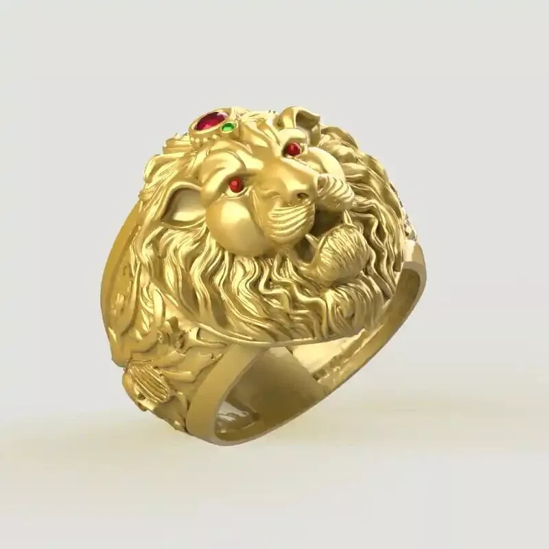 Lion ring stl file-6 3D print model